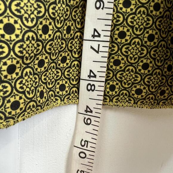 Desigual Women's Small Duna Yellow Floral Print Midi Short Sleeve Dress Cut Out - Picture 9 of 13